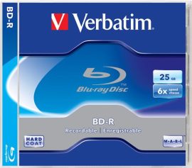 VERBATIM BD-R BluRay lemez, 25GB, 6x, 1 db, normál tok, VERBATIM VERBATIM BD-R BluRay lemez, 25GB, 6x, 1 db, normál tok, VERBATIM