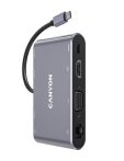   CANYON USB elosztó-HUB, USB-C/USB 3.0/HDMI/VGA/Ethernet/audio, CANYON "DS-14"