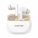 CANYON Fülhallgató, TWS vezeték nélküli, Bluetooth 5.4, CANYON "Hexagon 7", fehér-bézs CANYON Fülhallgató, TWS vezeték nélküli, Bluetooth 5.4, CANYON "Hexagon 7", fehér-bézs