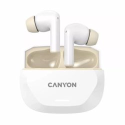 CANYON Fülhallgató, TWS vezeték nélküli, Bluetooth 5.4, CANYON "Hexagon 7", fehér-bézs CANYON Fülhallgató, TWS vezeték nélküli, Bluetooth 5.4, CANYON "Hexagon 7", fehér-bézs