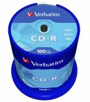   VERBATIM CD-R lemez, 700MB, 52x, 100 db, hengeren, VERBATIM "DataLife"