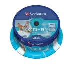 VERBATIM CD-R lemez, nyomtatható, matt, ID, AZO, 700MB, 52x, 25 db, hengeren, VERBATIM VERBATIM CD-R lemez, nyomtatható, matt, ID, AZO, 700MB, 52x, 25 db, hengeren, VERBATIM