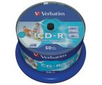 VERBATIM CD-R lemez, nyomtatható, matt, no-ID, AZO, 700MB, 52x, 50 db, hengeren, VERBATIM VERBATIM CD-R lemez, nyomtatható, matt, no-ID, AZO, 700MB, 52x, 50 db, hengeren, VERBATIM