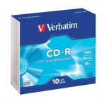 VERBATIM CD-R lemez, 700MB, 52x, 10 db, vékony tok, VERBATIM "DataLife" VERBATIM CD-R lemez, 700MB, 52x, 10 db, vékony tok, VERBATIM "DataLife"