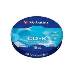 VERBATIM CD-R lemez, 700MB, 52x, 10 db, zsugor csomagolás, VERBATIM "DataLife" VERBATIM CD-R lemez, 700MB, 52x, 10 db, zsugor csomagolás, VERBATIM "DataLife"