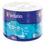   VERBATIM CD-R lemez, 700MB, 52x, 50 db, zsugor csomagolás, VERBATIM "DataLife"