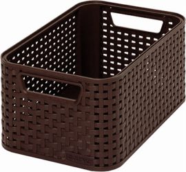 CURVER Rattan hatású kosár, 6l, sötétbarna, CURVER "Style S" CURVER Rattan hatású kosár, 6l, sötétbarna, CURVER "Style S"