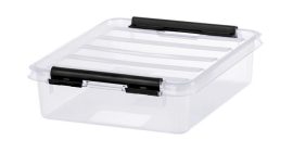 SMARTSTORE Műanyag tárolódoboz, 1 liter, fekete fogantyúkkal, SMARTSTORE "Classic 1", átlátszó SMARTSTORE Műanyag tárolódoboz, 1 liter, fekete fogantyúkkal, SMARTSTORE "Classic 1", átlátszó