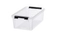   SMARTSTORE Műanyag tárolódoboz, 3,6 liter, fekete fogantyúkkal, SMARTSTORE "Classic 5", átlátszó