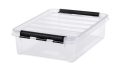   SMARTSTORE Műanyag tárolódoboz, 8 liter, fekete fogantyúkkal, SMARTSTORE "Classic 14", átlátszó