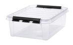 SMARTSTORE Műanyag tárolódoboz, 21 liter, fekete fogantyúkkal, SMARTSTORE "Classic 24", átlátszó SMARTSTORE Műanyag tárolódoboz, 21 liter, fekete fogantyúkkal, SMARTSTORE "Classic 24", átlátszó
