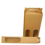 . Bortartó papírdoboz, 2-es, sima, natúr . Bortartó papírdoboz, 2-es, sima, natúr