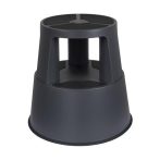 WEDO Gurulós polipropilén zsámoly, WEDO, sötétszürke WEDO Gurulós polipropilén zsámoly, WEDO, sötétszürke