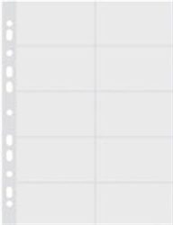 DONAU Névjegykártyatartó genotherm, lefűzhető, A4, 50 mikron, víztiszta, DONAU