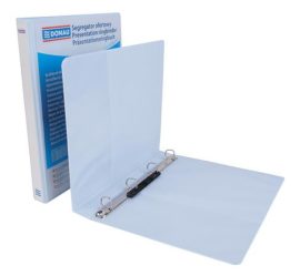 DONAU Gyűrűs könyv, panorámás, 4 gyűrű, D alakú, 44 mm, A4, PP, DONAU, fehér DONAU Gyűrűs könyv, panorámás, 4 gyűrű, D alakú, 44 mm, A4, PP, DONAU, fehér