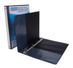   DONAU Gyűrűs könyv, panorámás, 4 gyűrű, D alakú, 44 mm, A4, PP, DONAU, fekete