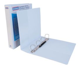 DONAU Gyűrűs könyv, panorámás, 4 gyűrű, D alakú, 63 mm, A4, PP, DONAU, fehér DONAU Gyűrűs könyv, panorámás, 4 gyűrű, D alakú, 63 mm, A4, PP, DONAU, fehér