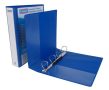   DONAU Gyűrűs könyv, panorámás, 4 gyűrű, D alakú, 63 mm, A4, PP, DONAU, kék
