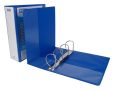   DONAU Gyűrűs könyv, panorámás, 4 gyűrű, D alakú, 80 mm, A4, PP, DONAU, kék