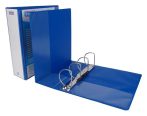   DONAU Gyűrűs könyv, panorámás, 4 gyűrű, D alakú, 80 mm, A4, PP, DONAU, kék