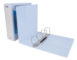 DONAU Gyűrűs könyv, panorámás, 4 gyűrű, D alakú, 100 mm, A4, PP, DONAU, fehér