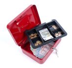 DONAU Pénzkazetta, 15,2x11,5x8 cm, DONAU, piros DONAU Pénzkazetta, 15,2x11,5x8 cm, DONAU, piros