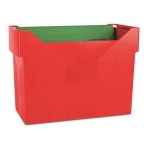   DONAU Függőmappa tároló, műanyag, 5 db függőmappával, DONAU, piros