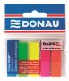   DONAU Jelölőcímke, műanyag, 5x25 lap, 12x45 mm, DONAU, neon szín