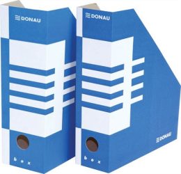 DONAU Iratpapucs, karton, 80 mm, DONAU, kék-fehér DONAU Iratpapucs, karton, 80 mm, DONAU, kék-fehér