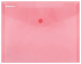 DONAU Irattartó tasak, A5, PP, patentos, DONAU, piros