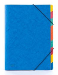 DONAU Előrendező, A4, 9 részes, karton, DONAU, kék