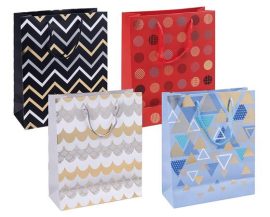 DONAU Ajándéktáska, zsinórfüles, 25x30x10 cm, DONAU "Home", vegyes minta DONAU Ajándéktáska, zsinórfüles, 25x30x10 cm, DONAU "Home", vegyes minta