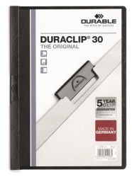 DURABLE Gyorsfűző, klipes, A4, DURABLE "DURACLIP® 30", fekete DURABLE Gyorsfűző, klipes, A4, DURABLE "DURACLIP® 30", fekete