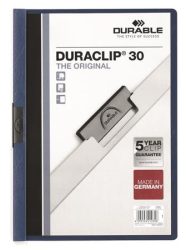 DURABLE Gyorsfűző, klipes, A4, DURABLE "DURACLIP® 30", sötétkék DURABLE Gyorsfűző, klipes, A4, DURABLE "DURACLIP® 30", sötétkék