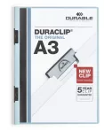   DURABLE Gyorsfűző, klipes, A3, DURABLE "DURACLIP® 60", kék