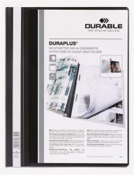 DURABLE Gyorsfűző, A4, széles, panorámás, DURABLE "DURAPLUS®", fekete DURABLE Gyorsfűző, A4, széles, panorámás, DURABLE "DURAPLUS®", fekete