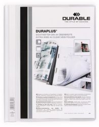 DURABLE Gyorsfűző, A4, széles, panorámás, DURABLE "DURAPLUS®", fehér DURABLE Gyorsfűző, A4, széles, panorámás, DURABLE "DURAPLUS®", fehér