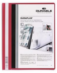 DURABLE Gyorsfűző, A4, széles, panorámás, DURABLE "DURAPLUS®", piros DURABLE Gyorsfűző, A4, széles, panorámás, DURABLE "DURAPLUS®", piros