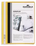   DURABLE Gyorsfűző, A4, széles, panorámás, DURABLE "DURAPLUS®", sárga