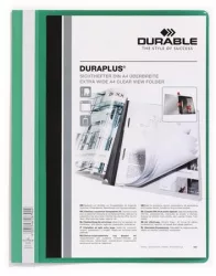 DURABLE Gyorsfűző, A4, széles, panorámás, DURABLE "DURAPLUS®", zöld