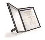 DURABLE Bemutatótábla tartó, asztali, 5 db bemutatótáblával, DURABLE "SHERPA®", fekete DURABLE Bemutatótábla tartó, asztali, 5 db bemutatótáblával, DURABLE "SHERPA®", fekete