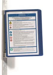 DURABLE Bemutatótábla tartó, fali, mágneses, 5 db bemutatótáblával, DURABLE "VARIO® 5 MAGNET", sötétkék DURABLE Bemutatótábla tartó, fali, mágneses, 5 db bemutatótáblával, DURABLE "VARIO® 5 MAGNET", sötétkék