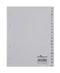DURABLE Regiszter, PP, A5, 20 részes, A-Z, DURABLE, szürke