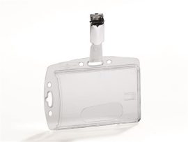 DURABLE Azonosítókártya-tartó, akril, zárt, csíptetővel, DURABLE DURABLE Azonosítókártya-tartó, akril, zárt, csíptetővel, DURABLE