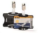 DURABLE Azonosítókártya-tartó, 54x85 mm, csiptetővel, DURABLE, fekete DURABLE Azonosítókártya-tartó, 54x85 mm, csiptetővel, DURABLE, fekete