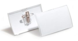 DURABLE Névkitűző, csíptetővel és tűvel, PP, 40x75 mm, DURABLE "CLICK FOLD" DURABLE Névkitűző, csíptetővel és tűvel, PP, 40x75 mm, DURABLE "CLICK FOLD"