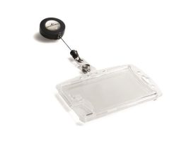 DURABLE Azonosítókártya-tartó, 2 kártya részére, zárt, kihúzható tartóval, DURABLE DURABLE Azonosítókártya-tartó, 2 kártya részére, zárt, kihúzható tartóval, DURABLE