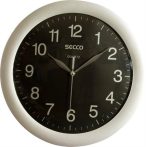   SECCO Falióra, 30 cm, SECCO "Sweep Second", ezüst/fekete