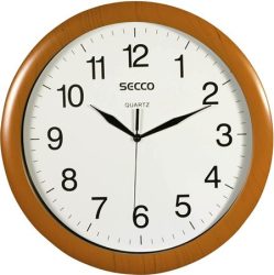 SECCO Falióra, 33 cm, SECCO "Sweep Second", fa hatású keret SECCO Falióra, 33 cm, SECCO "Sweep Second", fa hatású keret