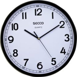 SECCO Falióra, 29,5 cm, fekete keretes, SECCO "Sweep second" SECCO Falióra, 29,5 cm, fekete keretes, SECCO "Sweep second"